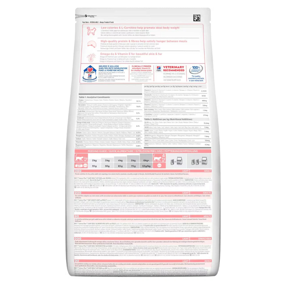 Hill's dry cat food for weight control with chicken and omega-6 fatty acids

