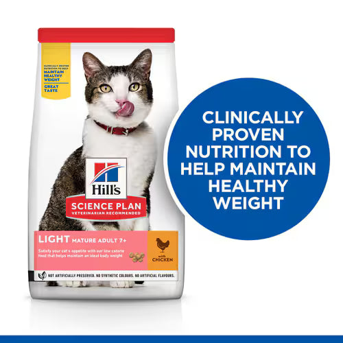 Hill's Science Plan Mature Adult Light Dry Cat Food – Chicken

