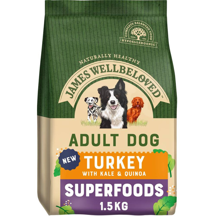 DULT TURKEY WITH KALE & QUINOA DRY DOG SUPERFOODS.