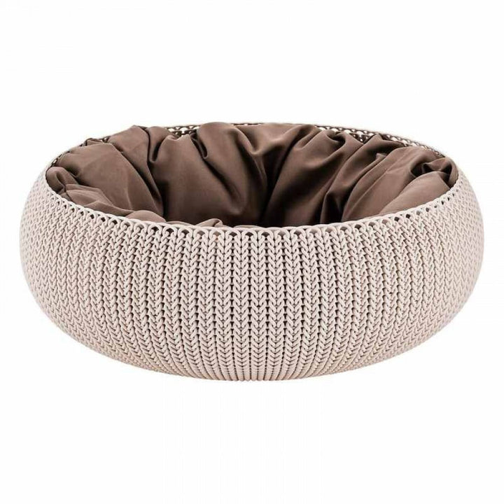 keter cosy knit pet bed for cats and dogs