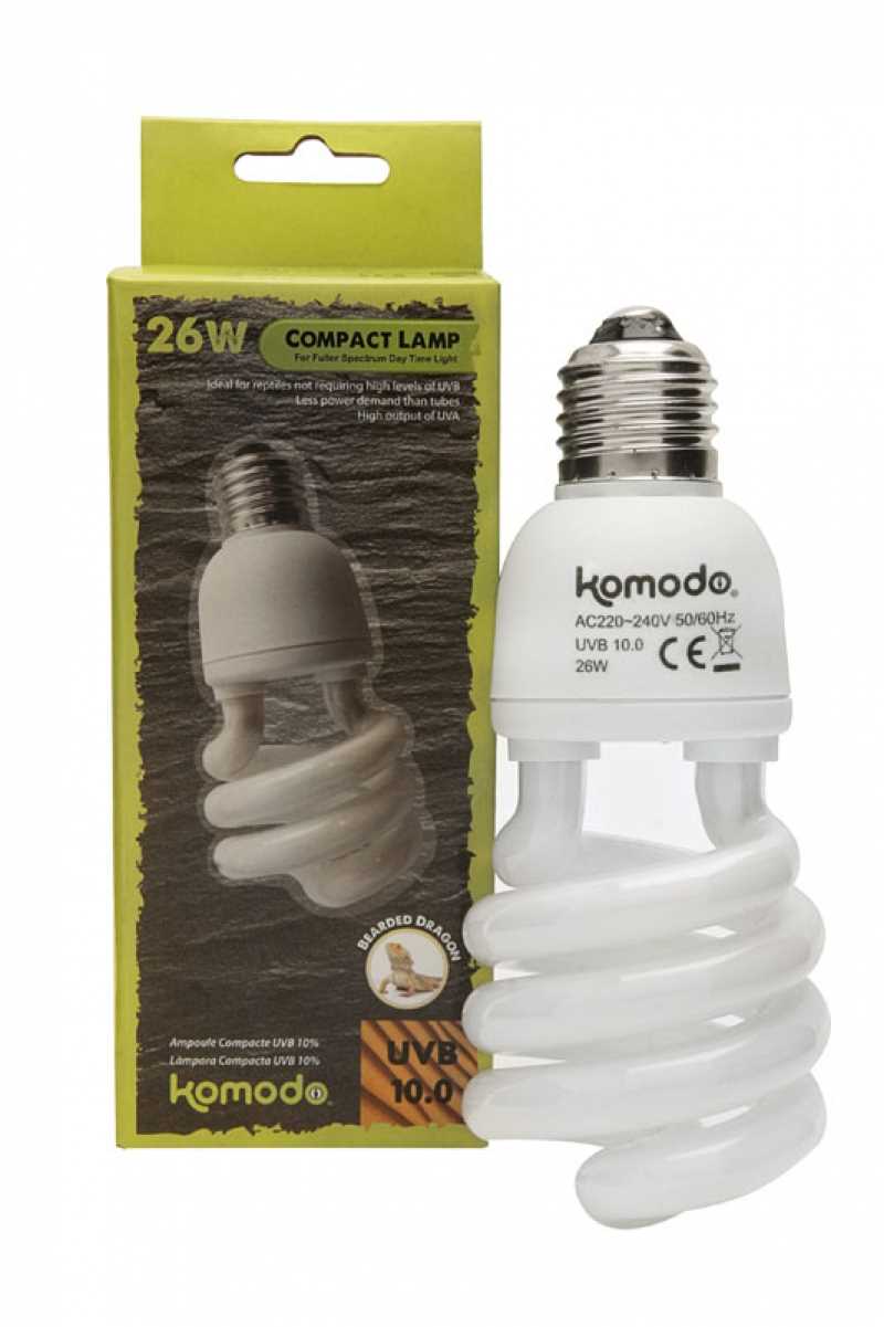 Komodo Compact Lamp 10UVB 15W | 26W - PetWorld