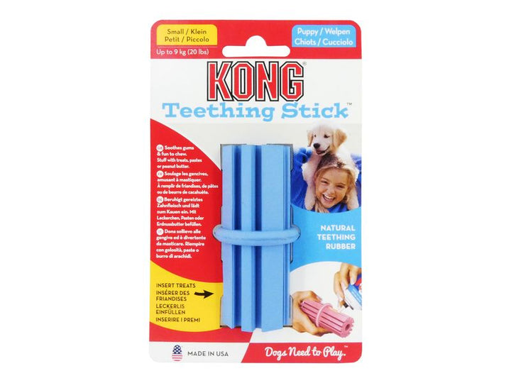 kong small puppy teething stick blue