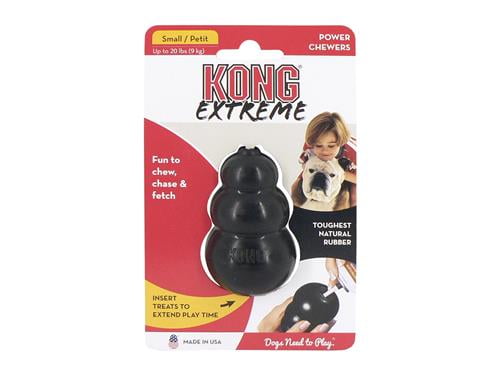kong extreme black rubber dog toy