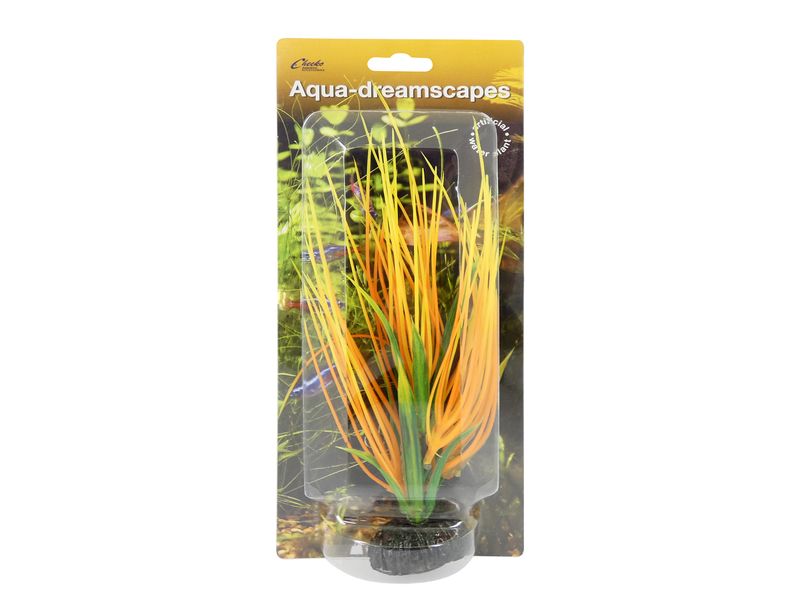Flame Varigated Grass Plastic Aquatic Plant 8" /20cm