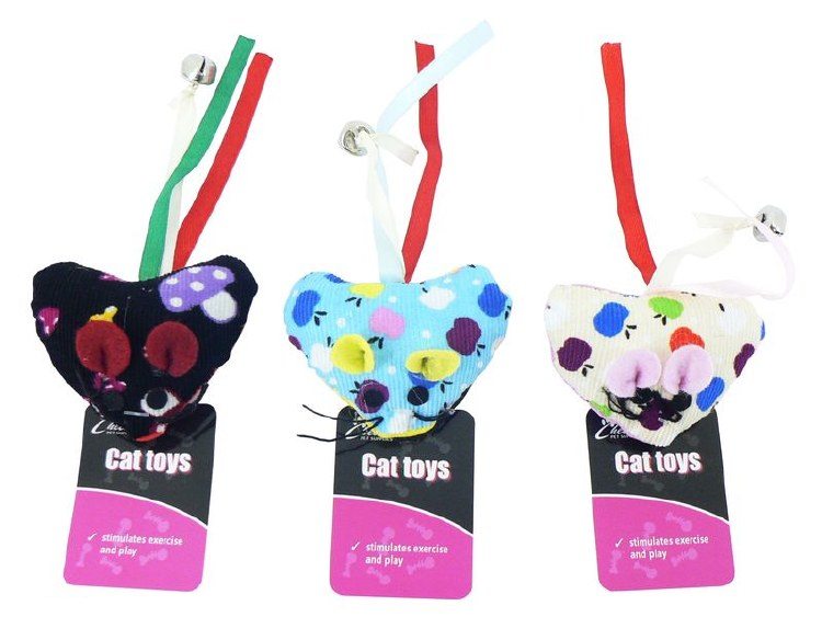 Cat Toy Cheeko Heart Mouse 6cm