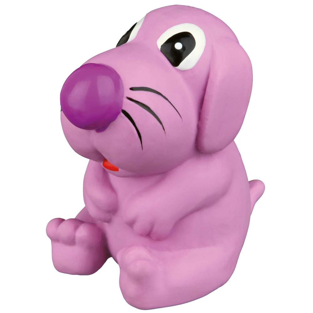 latex dog toy pink