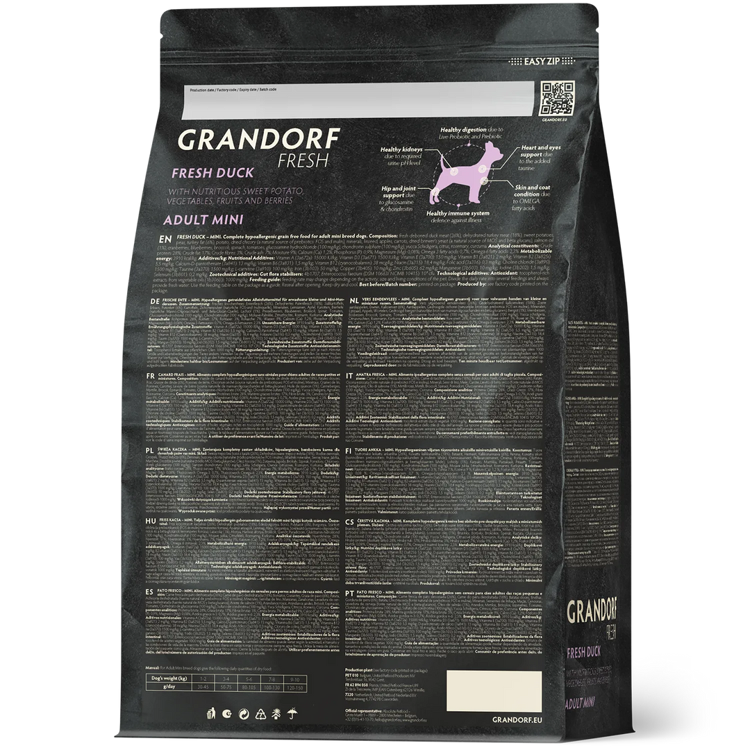 Grandorf Grain Free Duck For Small Breeds