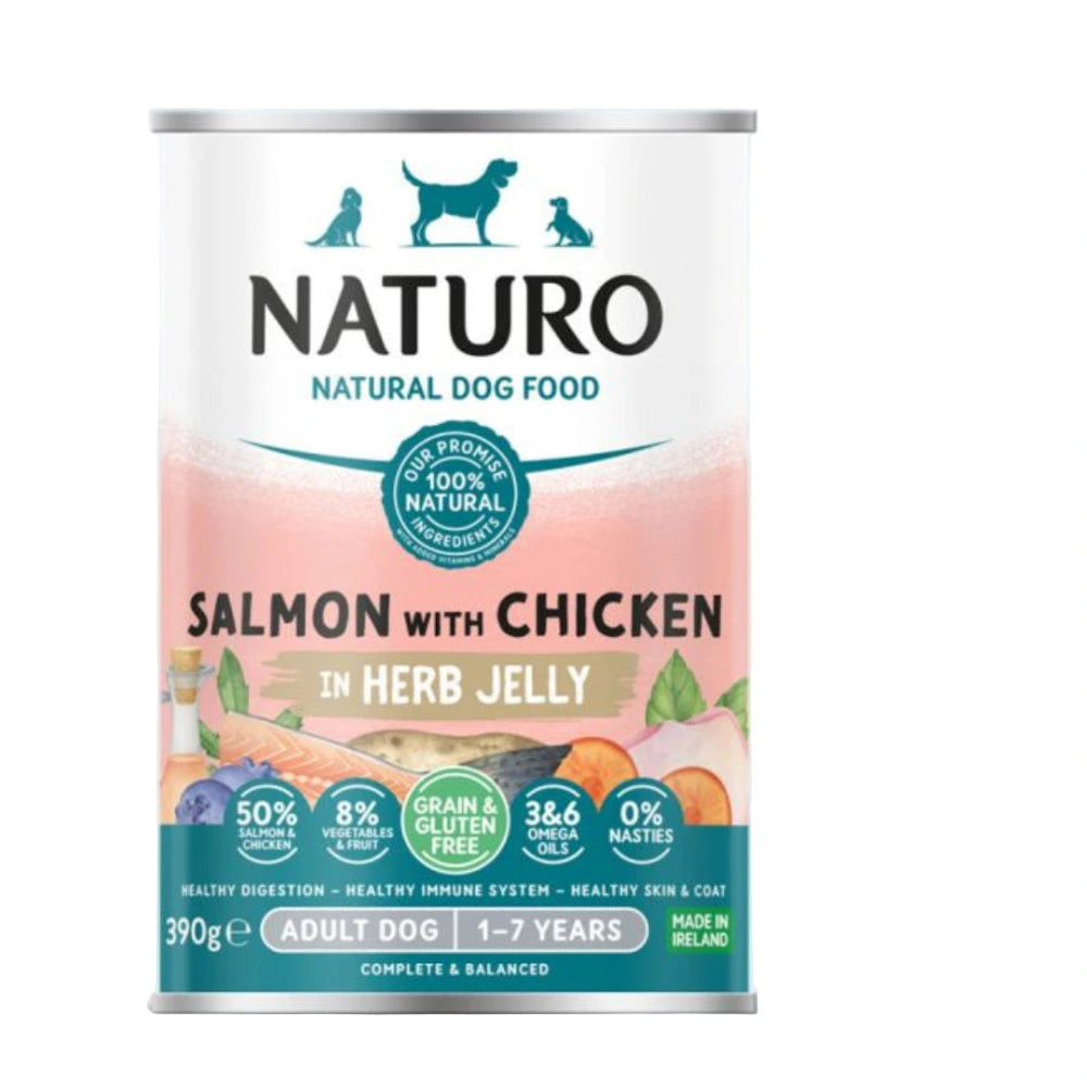 Naturo salmon chicken tin

