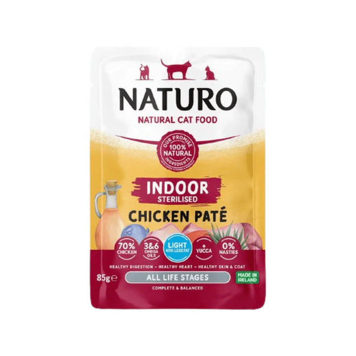 Naturo Indoor Cat Pouch – Chicken Pâté 85g

