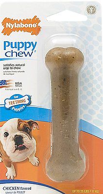 Nylabone Puppy Bone Chicken Chew Toy Small - PetWorld