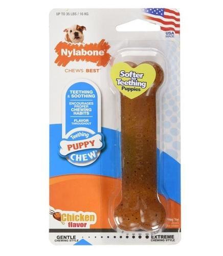 Nylabone Puppy Bone Chicken Chew Toy Medium - PetWorld
