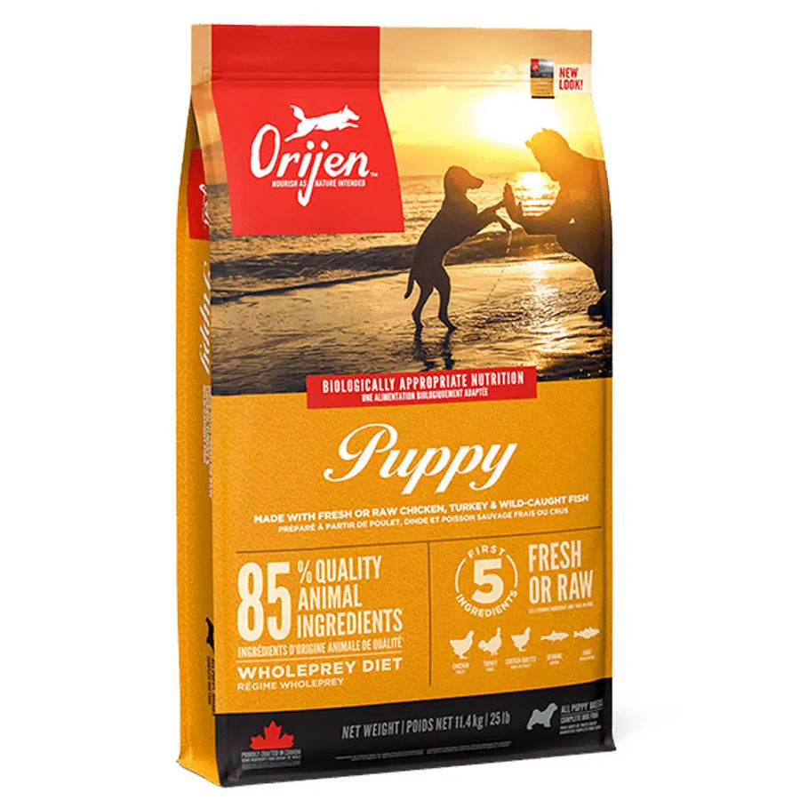 ORIJEN Puppy Dry Dog Food 2kg bag – grain-free, protein-rich nutrition for puppies