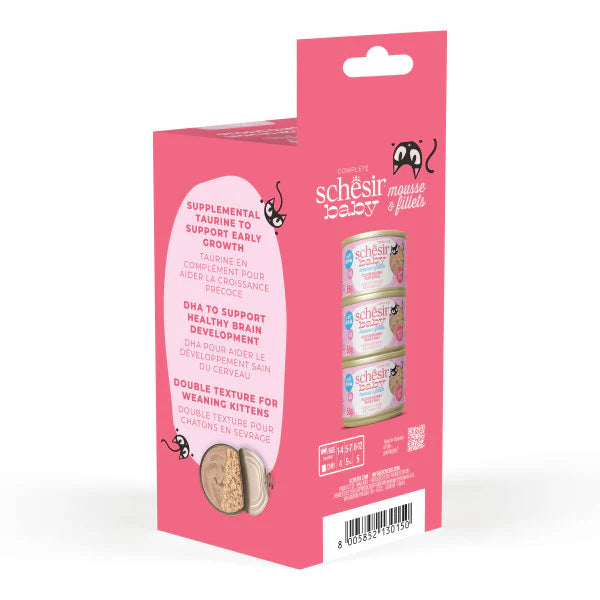 Schesir Baby Mousse & Fillets, 3x55g