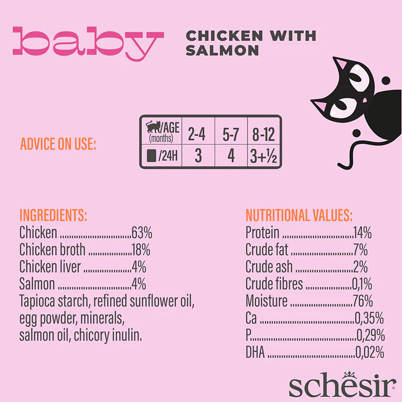 Schesir Baby Chicken/Salmon 70g