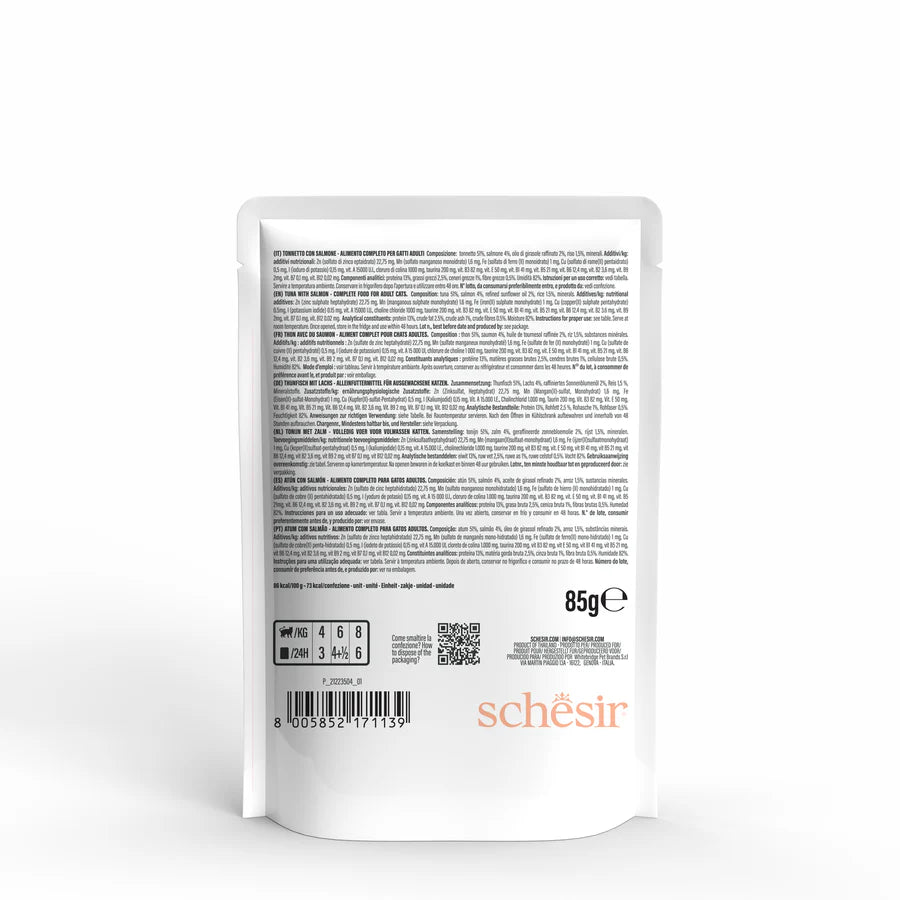 Schesir Tuna Salmon Jelly Pouch 85g