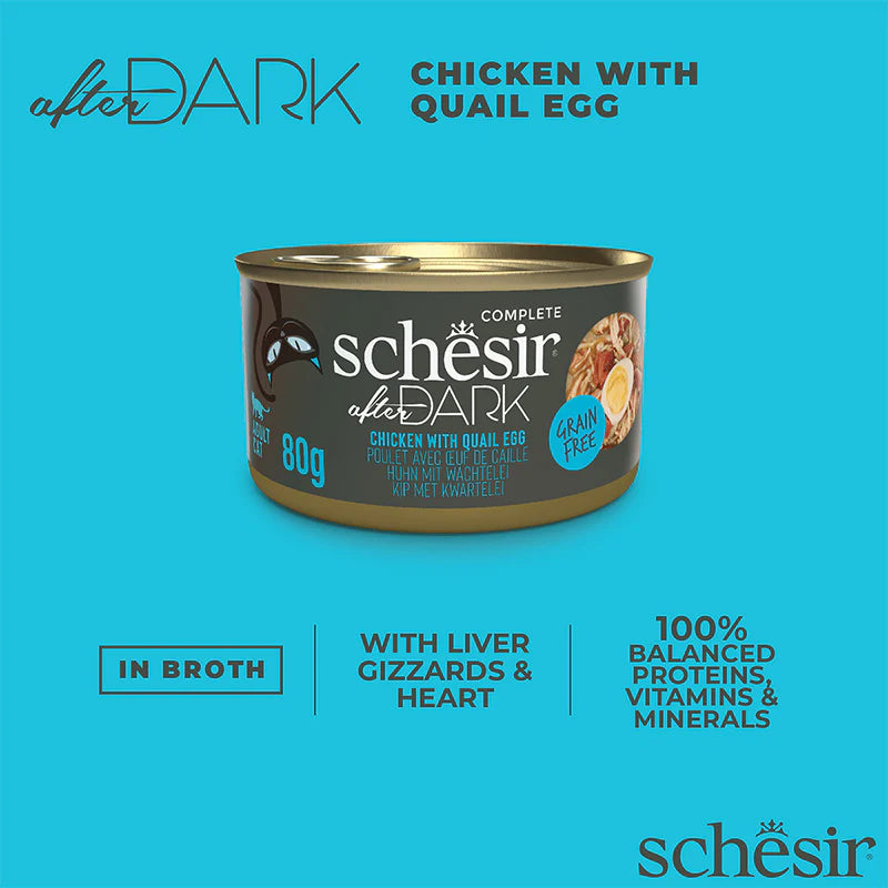 Schesir After Dark Chicken/Egg Fillet 80g