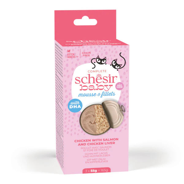 Schesir Baby Mousse & Fillets, 3x55g