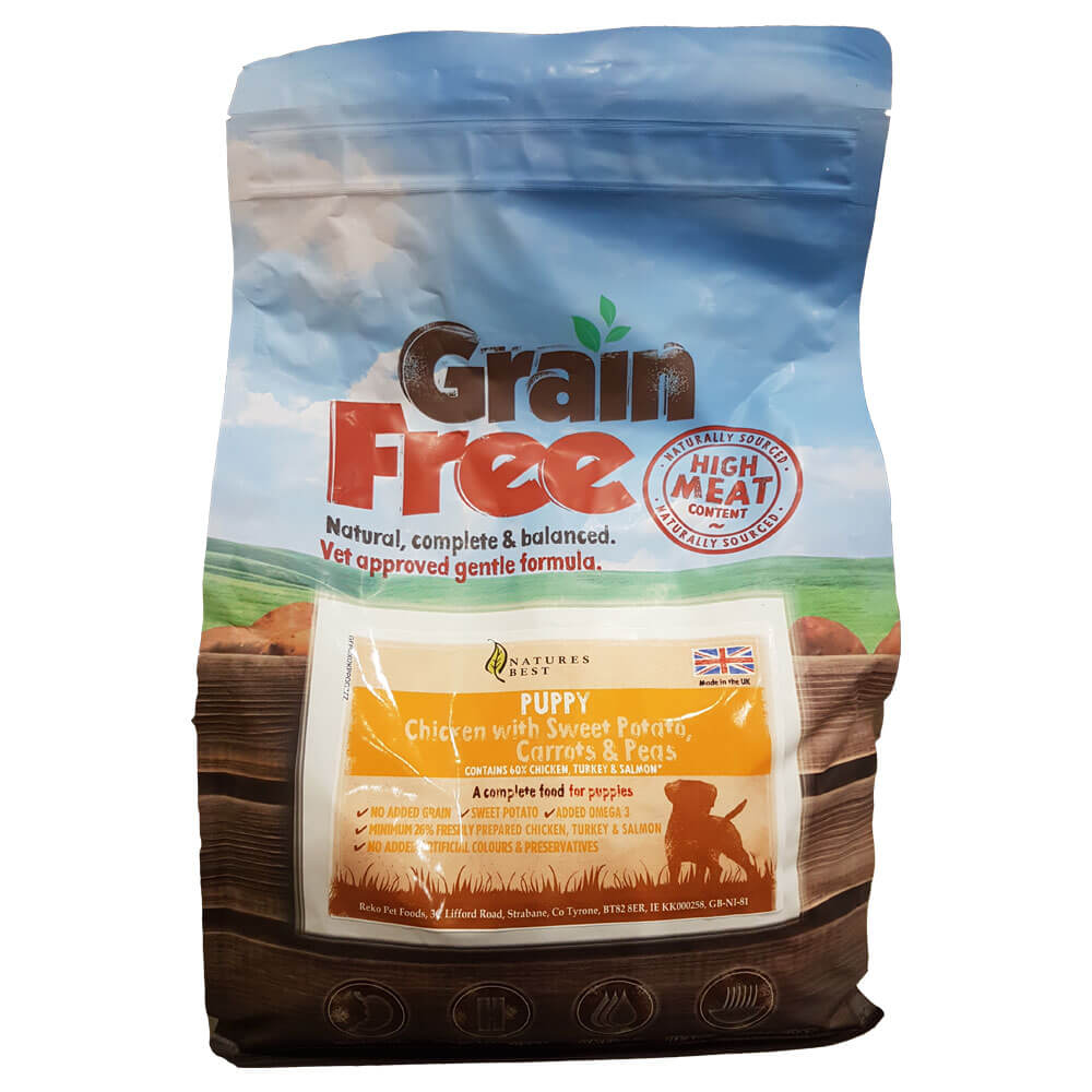 Grain Free Puppy Dog Food – Chicken with Sweet Potato, Carrots & Peas