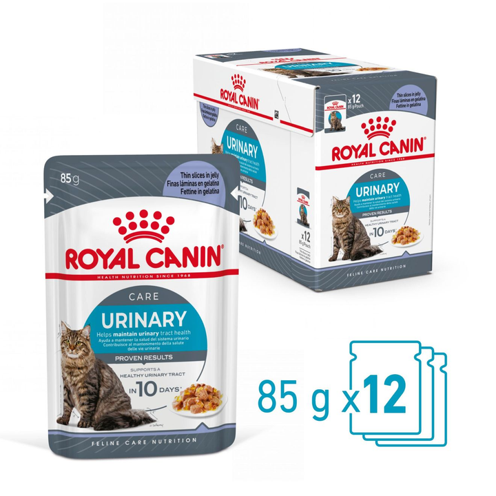 Royal Canin Urinary Care in Jelly 85g pouch and box of 12 x 85g
