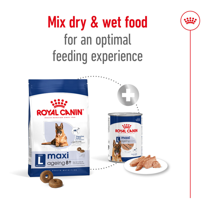 Royal Canin Maxi Ageing 8+ dry and wet food for mixed feeding