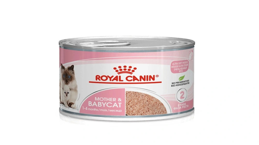 Royal Canin Babycat Instinctive Wet Food 195g – soft mousse for kittens and nursing queens.