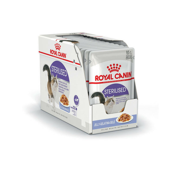 Royal Canin Sterilised Chunks in Jelly wet cat food, box of 12 x 85g pouches