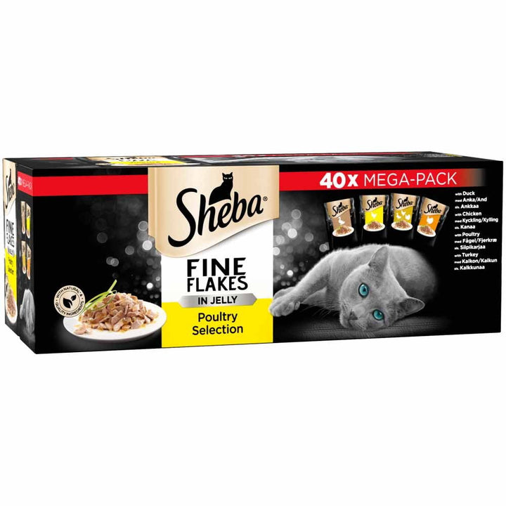 Sheba Pouch Poultry Chicken In Jelly 40 Pack X 85G