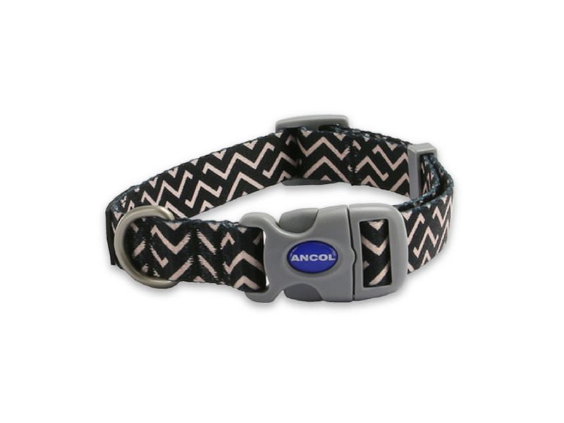 Soho Zigzag Nylon Adjustable Dog Collar