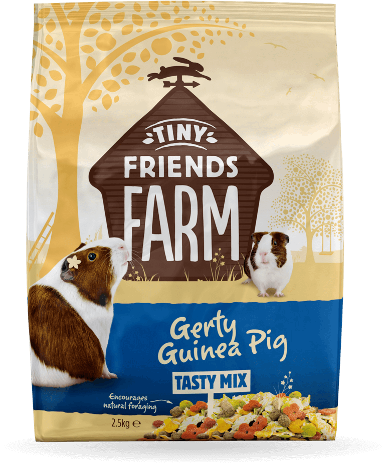 Tiny Friends Farm Gerty Guinea Pig Tasty Mix, front of bag