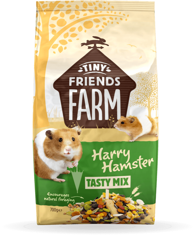 Tiny Friends Farm Harry Hamster Tasty Mix 700g bag, front of pack