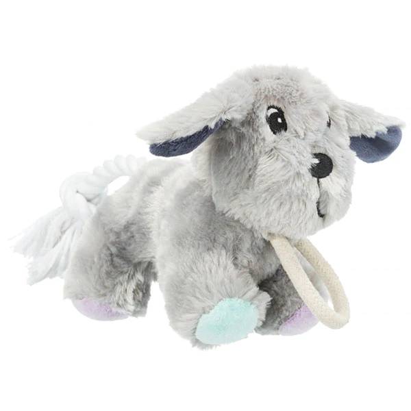trixie junior dog toy plush with rope