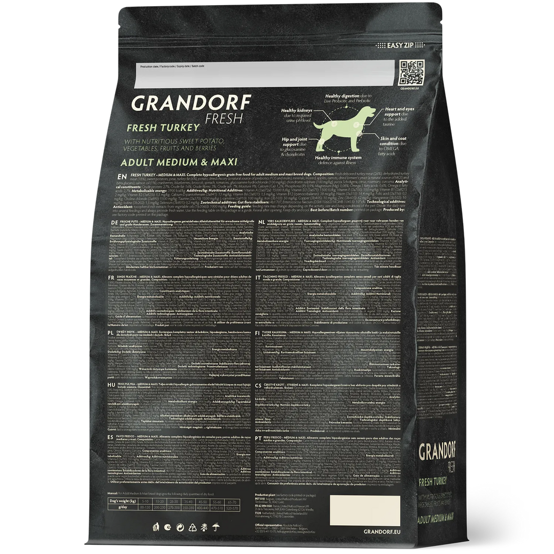 Grandorf Grain Free Turkey For Medium and Maxi Breeds