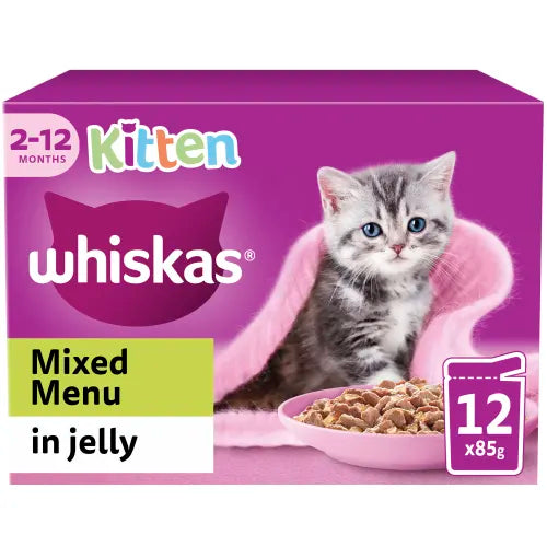 Whiskas Kitten food mixed menu in Jelly 12pack kitten food